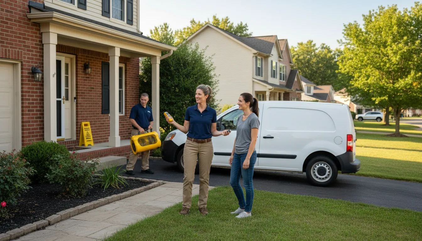Residential water damage restoration in Thatcher, ID